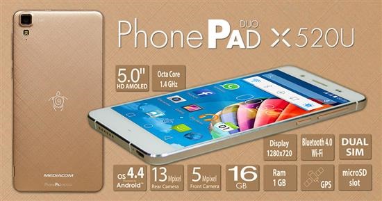 Mediacom PhonePad Duo X520U review specifications