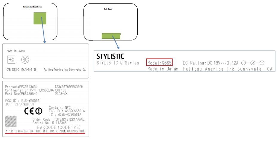 Fujitsu Stylistic Q665 specifications