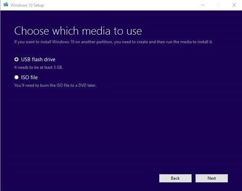 Download Windows 10 USB Tool