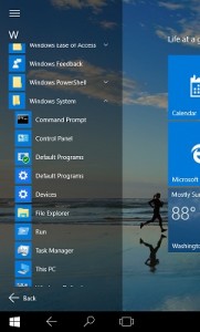 control panel windows 10
